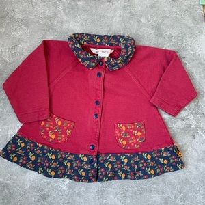 Vintage Baby Gymboree Cardigan Jacket 12 18 XXS